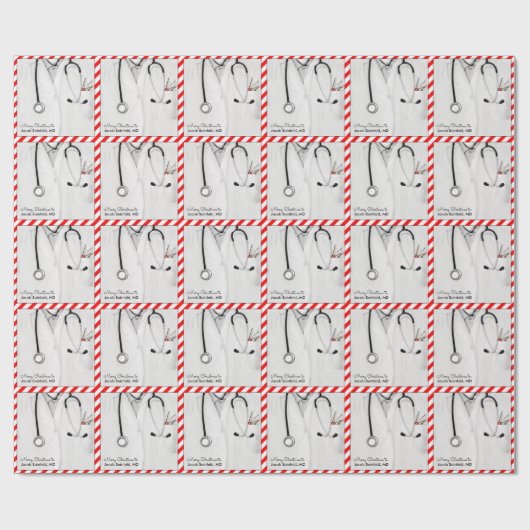 Doctor kerst cadeaupapier (Vlak)