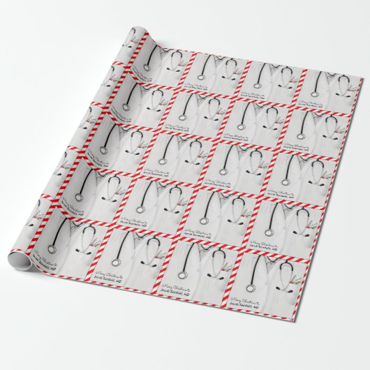 Doctor kerst cadeaupapier (Uitgerold)