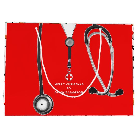 Doctor Kerstfeestdag Groot Cadeauzakje (Achterkant)