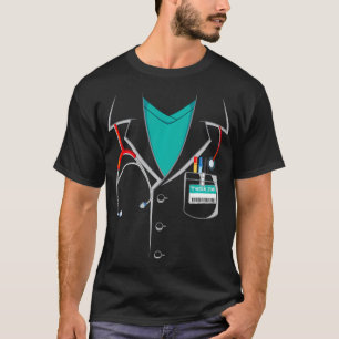 Doctor Lab Coat Funny Halloween Costume White T-shirt