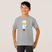 Doctor, lab Coat, Medicine, Cute Boy, blond haar T-shirt (Voorkant volledig)