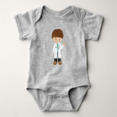 Doctor, lab Coat, Medicine, Cute Boy, Brown Hair Romper (Voorkant)
