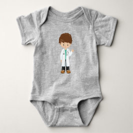 Doctor, lab Coat, Medicine, Cute Boy, Brown Hair Romper