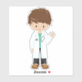 Doctor, lab Coat, Medicine, Cute Boy, Brown Hair Sticker (Vel)