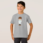Doctor, lab Coat, Medicine, Cute Boy, Brown Hair T-shirt (Voorkant volledig)