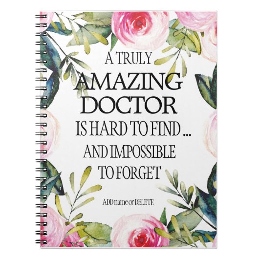 Doctor Leaving Gift Dank je wel Tot ziens Notitieboek (Voorkant)