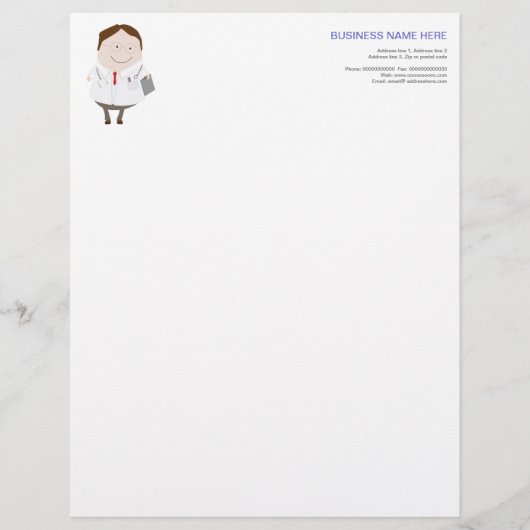 DOCTOR LETTERHEAD CUSTOM BRIEFHOOFD (Voorkant)