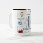 Doctor Life tweekleurige keramische Mok (Voorkant links)