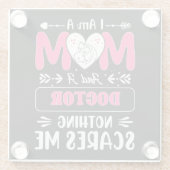 Doctor Mam, Funny Doctor Mam Glazen Onderzetter (Achterkant)