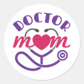Doctor Mama Ronde Sticker (Voorkant)
