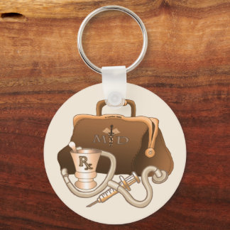 Doctor MD aangepaste naam Sleutelhanger