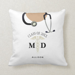 Doctor MD Afstuderen Medical Scrub Topnaam Kussen