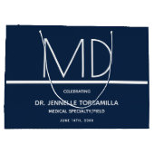 Doctor MD Blue Graduation Party Groot Cadeauzakje (Achterkant)