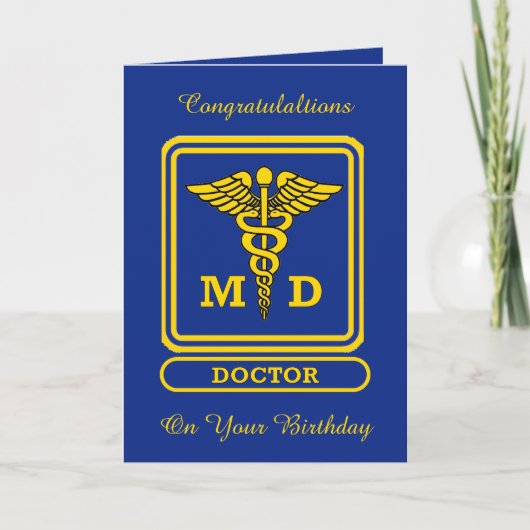 Doctor MD Custom Birthday Kaart (Voorkant)