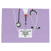 Doctor Med School Afstudeerder Groot Cadeauzakje (Achterkant)