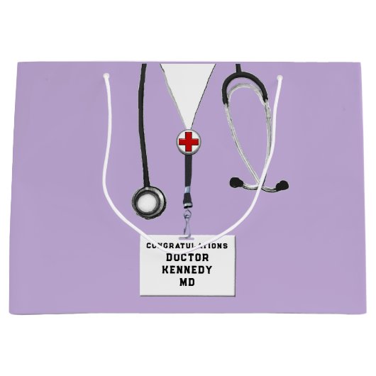 Doctor Med School Afstudeerder Groot Cadeauzakje (Voorkant)