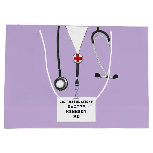 Doctor Med School Afstudeerder Groot Cadeauzakje (Achterkant)