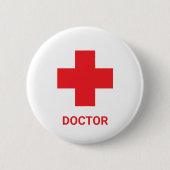 Doctor MEDIC & First Aid, Cross, Ambulance,  Ronde Button 5,7 Cm (Voorkant)