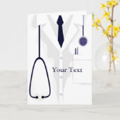 Doctor Medical Lab Coat Jacket Wenskaart Kaart (Gele Bloem)