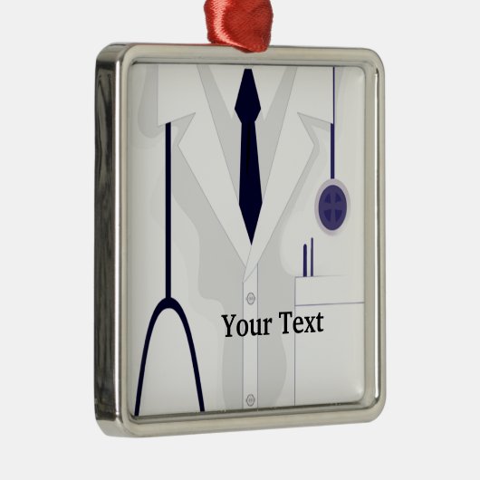 Doctor Medical Lab Coat Uniform Premium Ornament (Rechts)