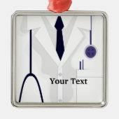 Doctor Medical Lab Coat Uniform Premium Ornament (Voorkant)