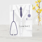 Doctor Medical Lab Coat Wenskaart Kaart (Gele Bloem)