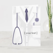 Doctor Medical Lab Coat Wenskaart