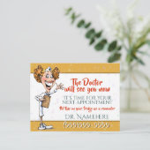 Doctor Medical Reminder Kaart goud (Staand voorkant)