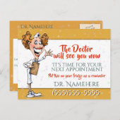 Doctor Medical Reminder Kaart goud (Voorkant / Achterkant)