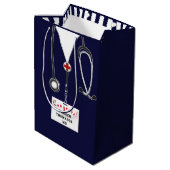 Doctor Medical School Afstudeerder Medium Cadeauzakje (Achterkant Gekanteld)