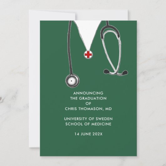 Doctor Medical School Afstuderen Aankondiging (Voorkant)