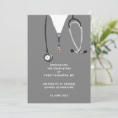 Doctor Medical School Afstuderen Aankondiging (Staand voorkant)