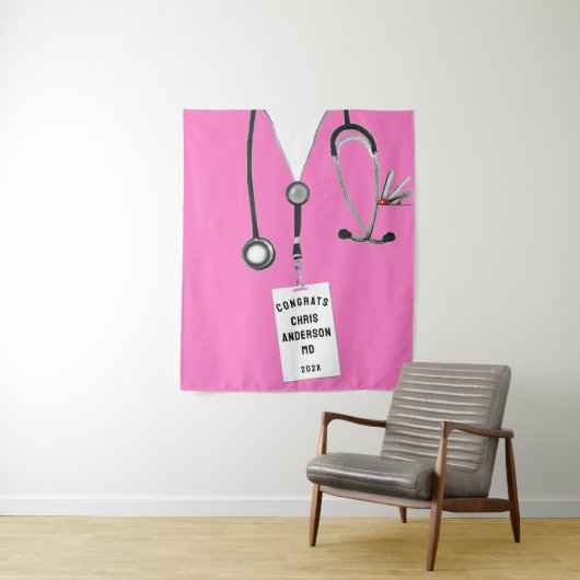 Doctor Medical School Afstuderen Banner Tapestry Wandkleed (In situ)