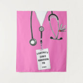 Doctor Medical School Afstuderen Banner Tapestry Wandkleed (Voorkant)