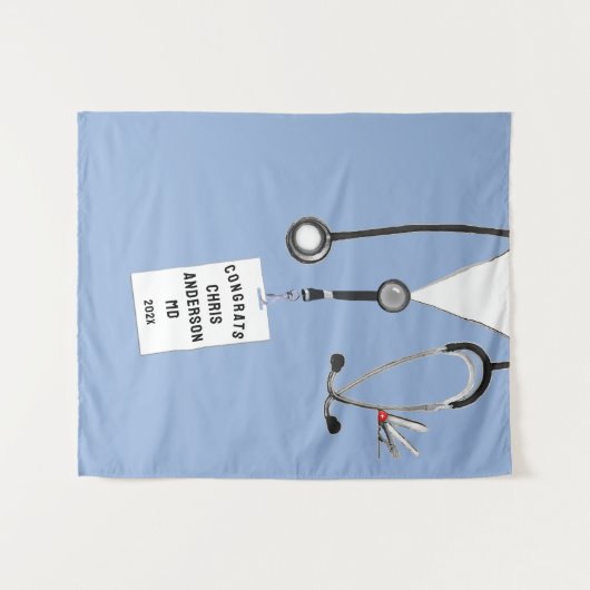 Doctor Medical School Afstuderen Banner Tapestry Wandkleed (Voorkant (horizontaal))