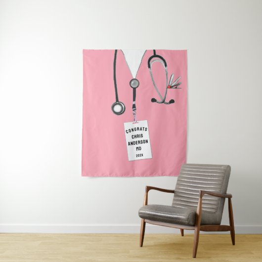 Doctor Medical School Afstuderen Banner Tapestry Wandkleed (In situ)