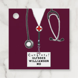Doctor Medical School Afstuderen Bedankjes Labels