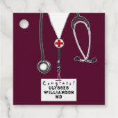 Doctor Medical School Afstuderen Bedankjes Labels (Voorkant)