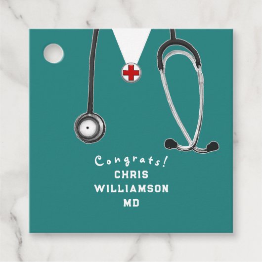 Doctor Medical School Afstuderen Bedankjes Labels (Voorkant)