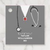 Doctor Medical School Afstuderen Bedankjes Labels (Voorkant)