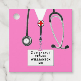 Doctor Medical School Afstuderen Bedankjes Labels