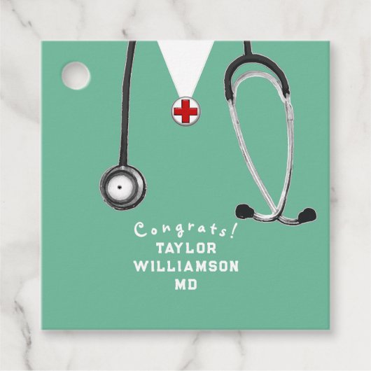 Doctor Medical School Afstuderen Bedankjes Labels (Voorkant)