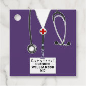 Doctor Medical School Afstuderen Bedankjes Labels (Voorkant)