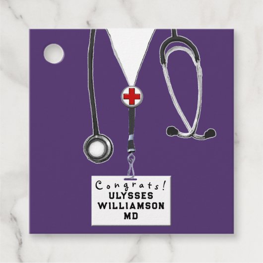 Doctor Medical School Afstuderen Bedankjes Labels (Voorkant)