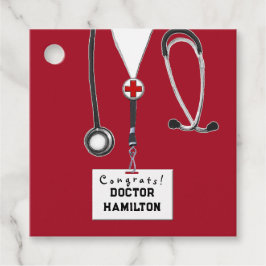 Doctor Medical School Afstuderen Bedankjes Labels