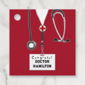 Doctor Medical School Afstuderen Bedankjes Labels (Voorkant)