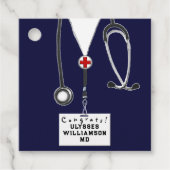 Doctor Medical School Afstuderen Bedankjes Labels (Voorkant)