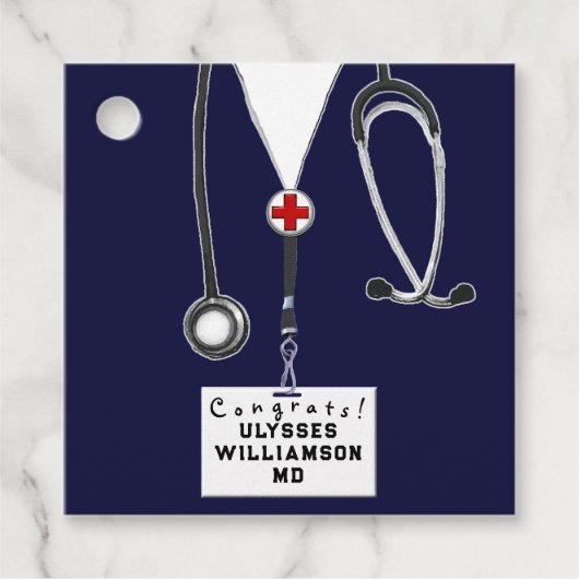 Doctor Medical School Afstuderen Bedankjes Labels (Voorkant)