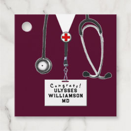 Doctor Medical School Afstuderen Bedankjes Labels