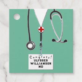 Doctor Medical School Afstuderen Bedankjes Labels